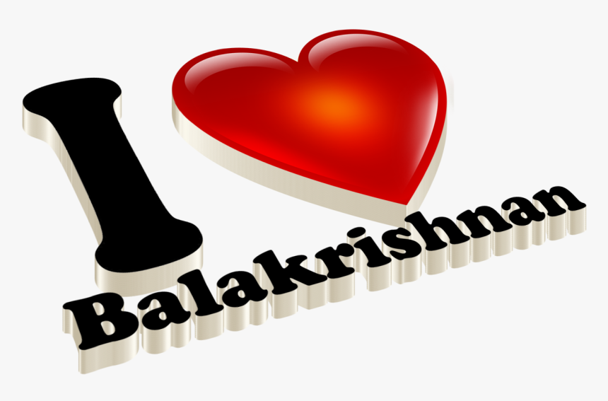 Balakrishnan Heart Name Transparent Png - Heart, Png Download