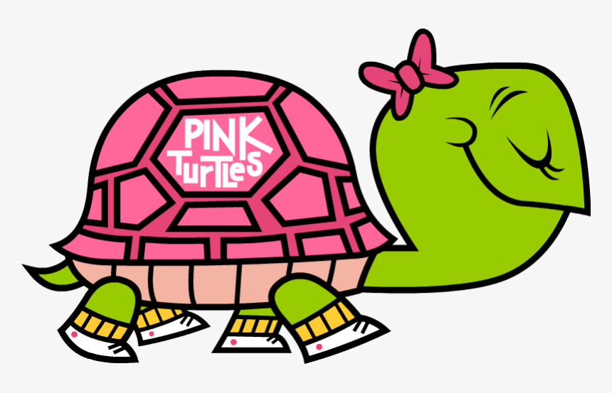 Transparent Tortoise Clipart - Pink And Green Turtle, HD Png Download