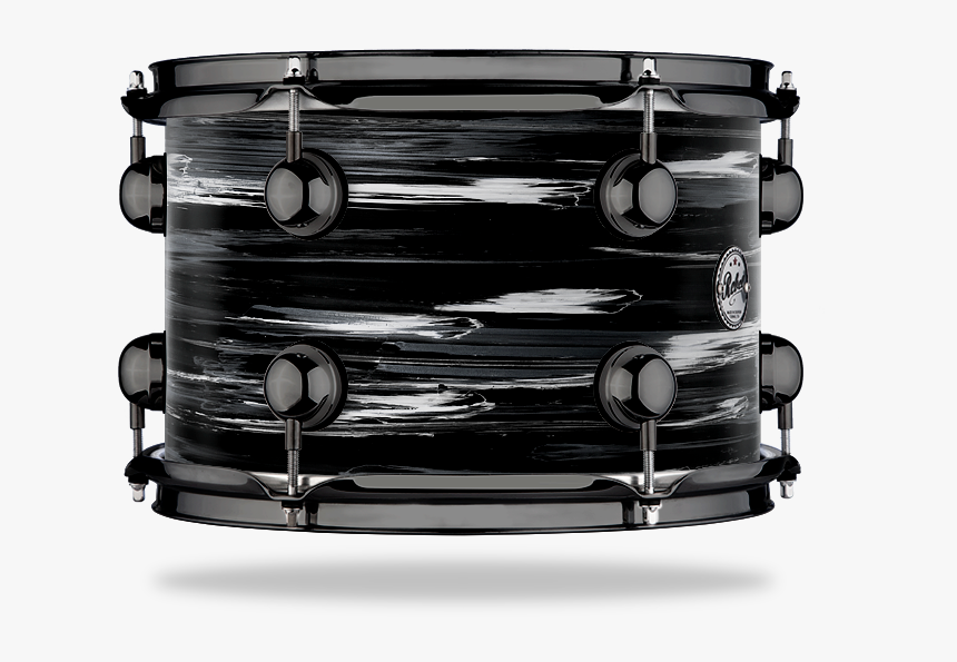 Transparent Tabla Png - Black Drum With White Wood Grain, Png Download