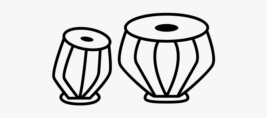 Tabla Black And White Png - Tabla Clipart Black And White, Transparent Png