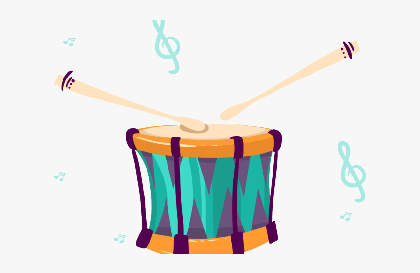 Instrument Clipart Hand Drum - Cartoon, HD Png Download
