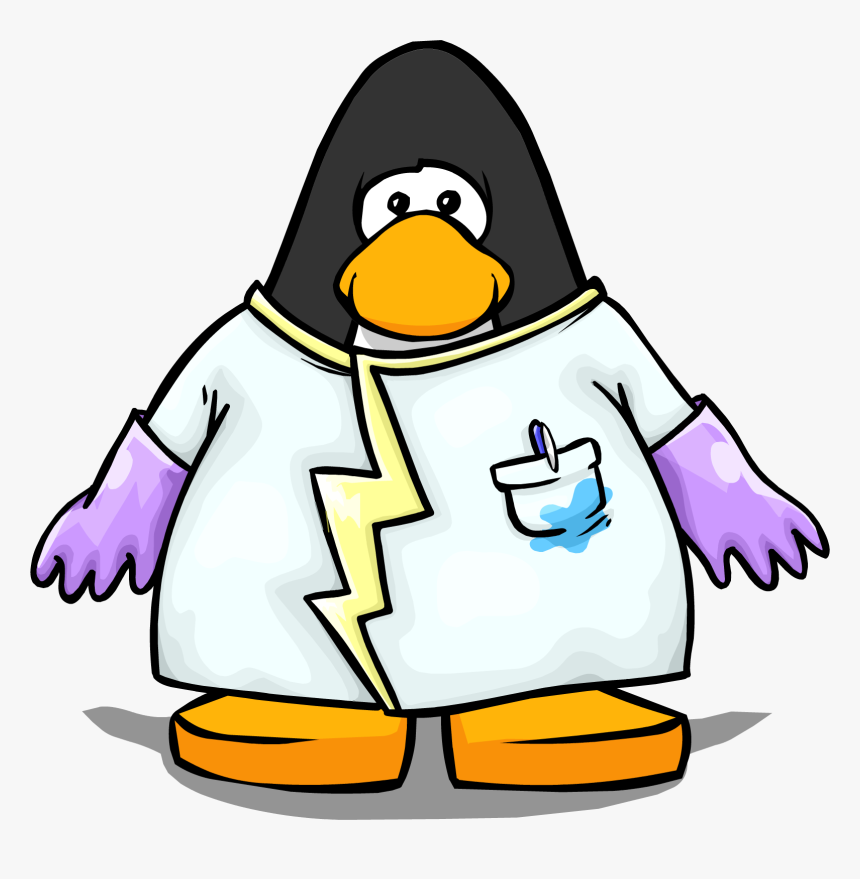 Club Penguin With Headphones, HD Png Download