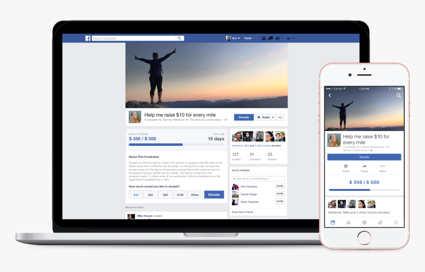 Facebook Fundraiser, HD Png Download