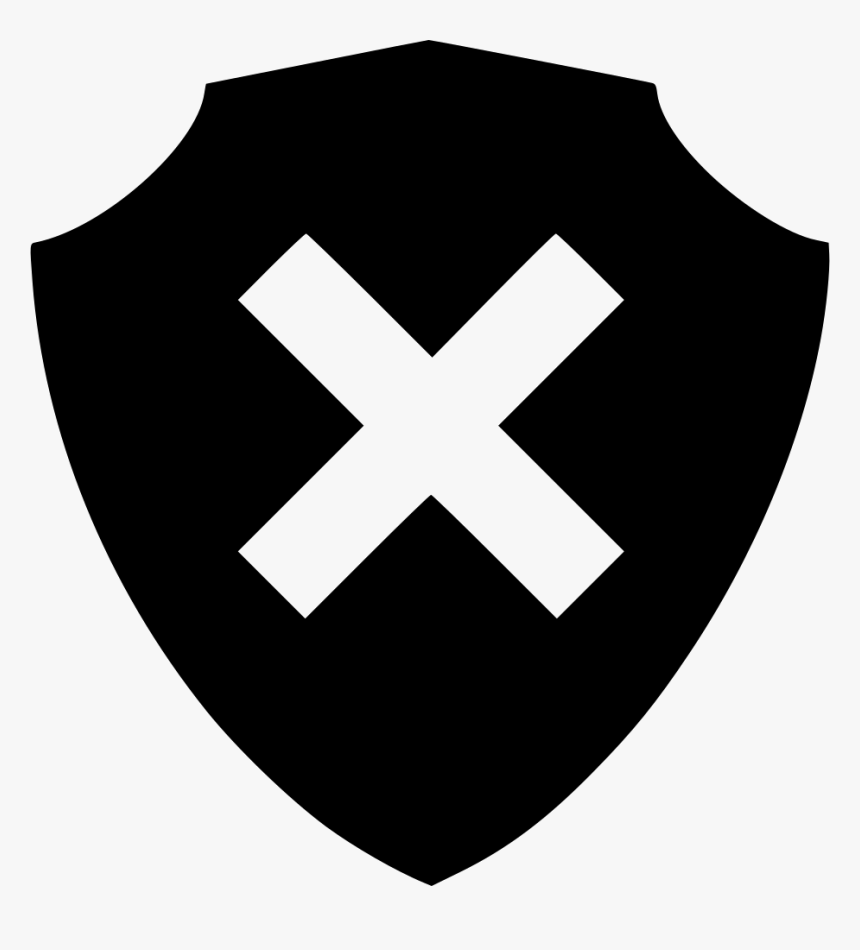 Shield Protect Unsecure Attack - X Icon Noun Project, HD Png Download