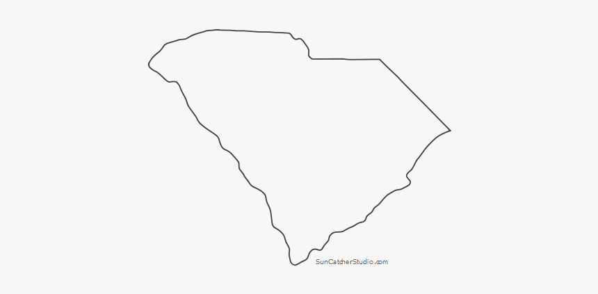 Free South Carolina Outline Thin Border, Cricut Design - Line Art, HD Png Download