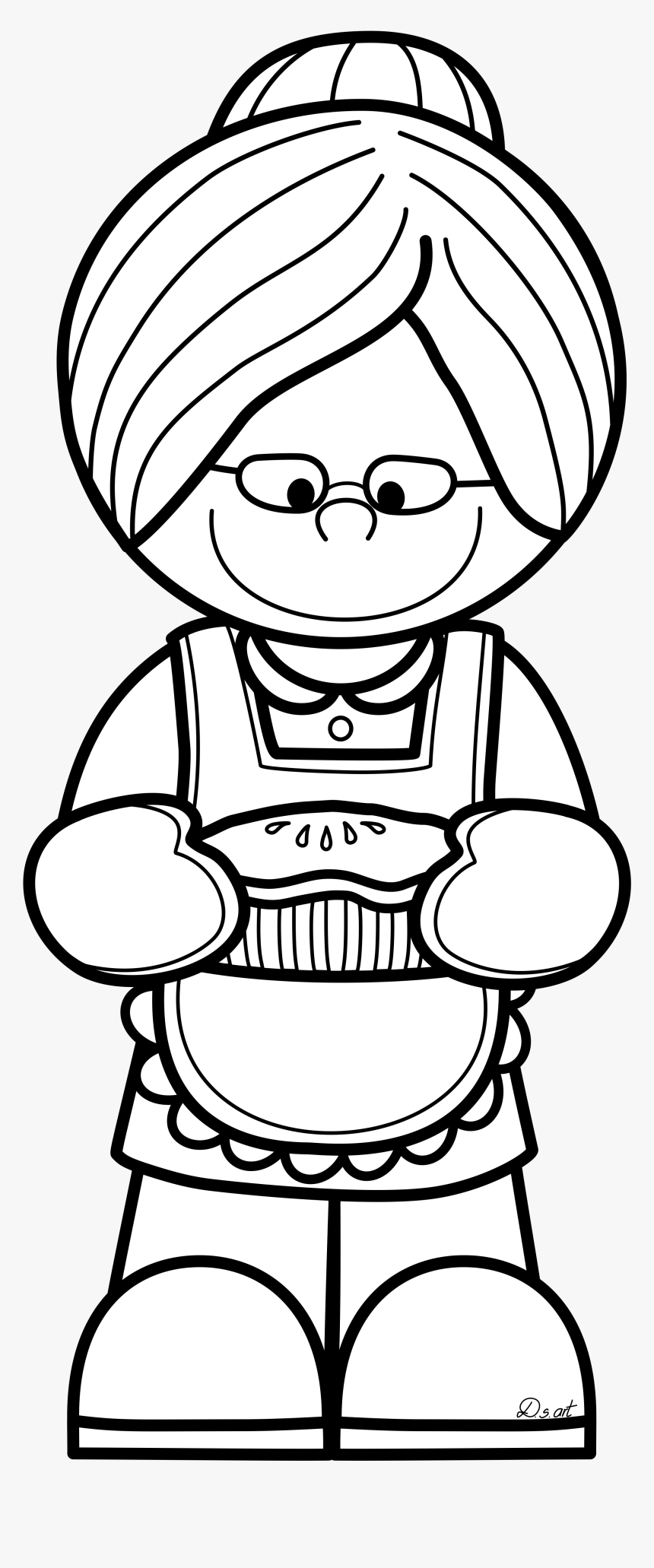 Crealo Tu *✿* Clipart Boy, School Clipart, Clipart - Black And White Grandparents Heads Clipart, HD Png Download