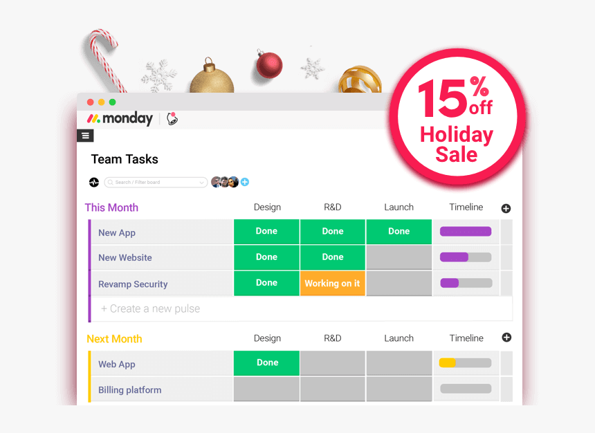 Monday Team Management Software, HD Png Download