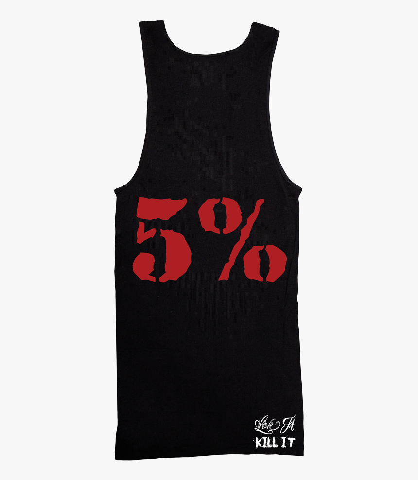 5% Love It Kill It, Black Ribbed Tank Top With Red - Active Tank, HD Png Download