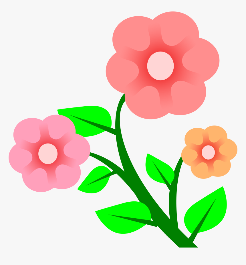 Clipart Of Pretty, Escorts And Beautiful Rose - Pink Flower Png Vector, Transparent Png