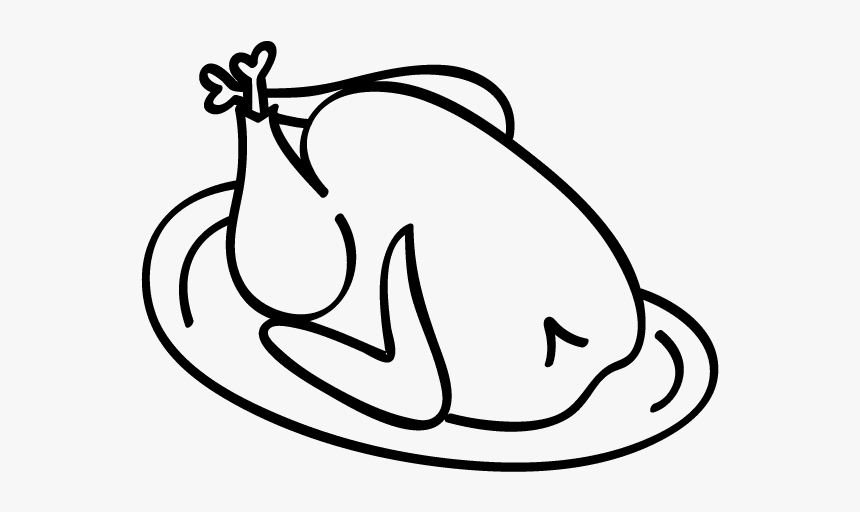 Thanksgiving Turkey Icon - Line Art, HD Png Download