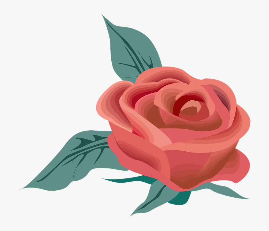 Flower, Symbol, Rose, Nature, Floral, Love, Plant - Red Flower Symbol, HD Png Download
