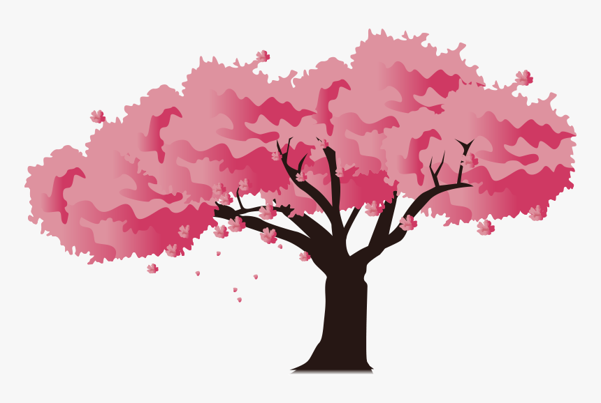 Pink Blossom Cherry National Festival Japan Icon Clipart - Japanese Cherry Tree Clipart, HD Png Download