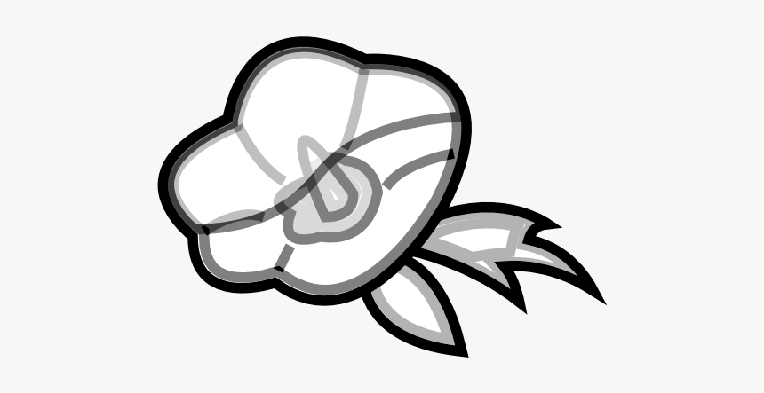 Rose Of Sharon Icon Black White Line Art Flower 555px - Rose Of Sharon Svg, HD Png Download