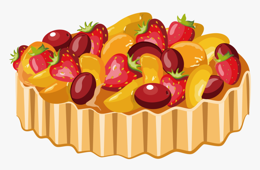 Transparent Fruitcake Clipart - Tarta De Frutas Clipart, HD Png Download
