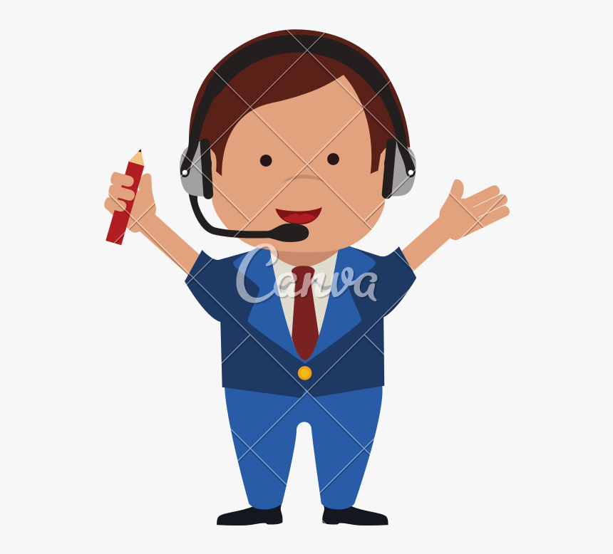 Man Suit Cartoon Icon Vector Graphic - Vector Graphics, HD Png Download