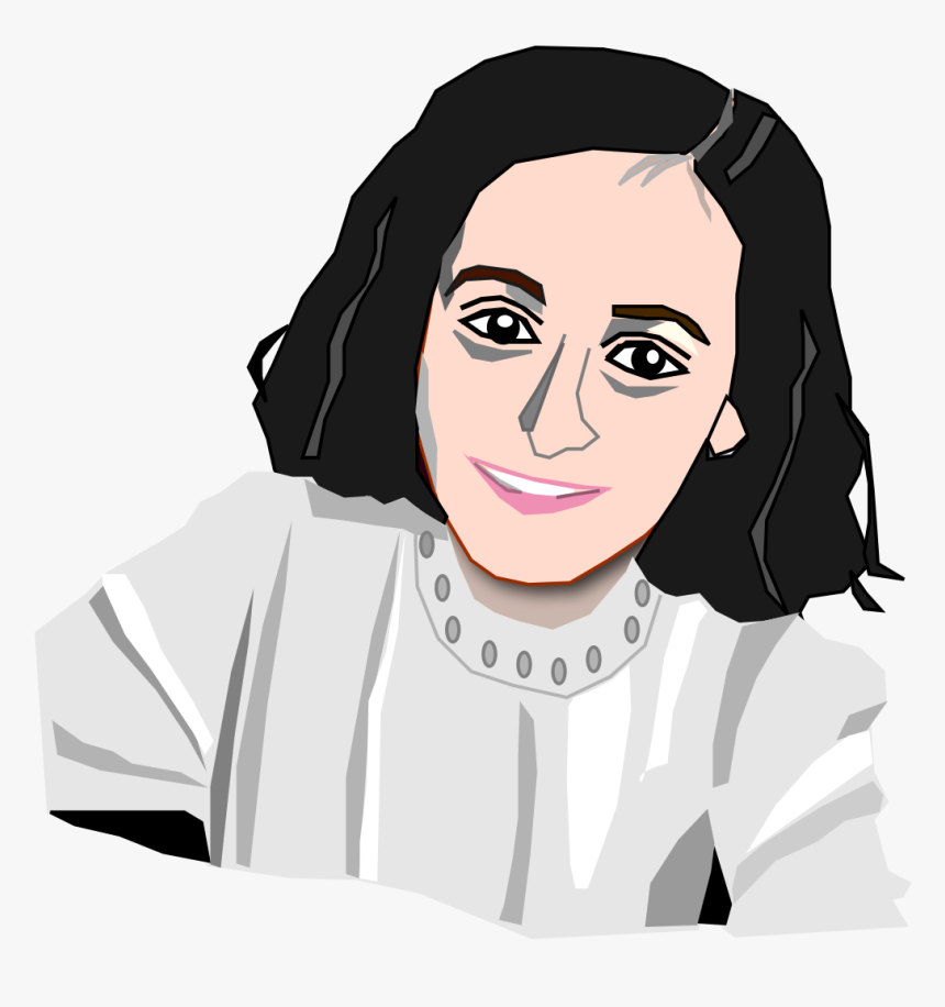 Cartoon Anne Frank Clipart, HD Png Download