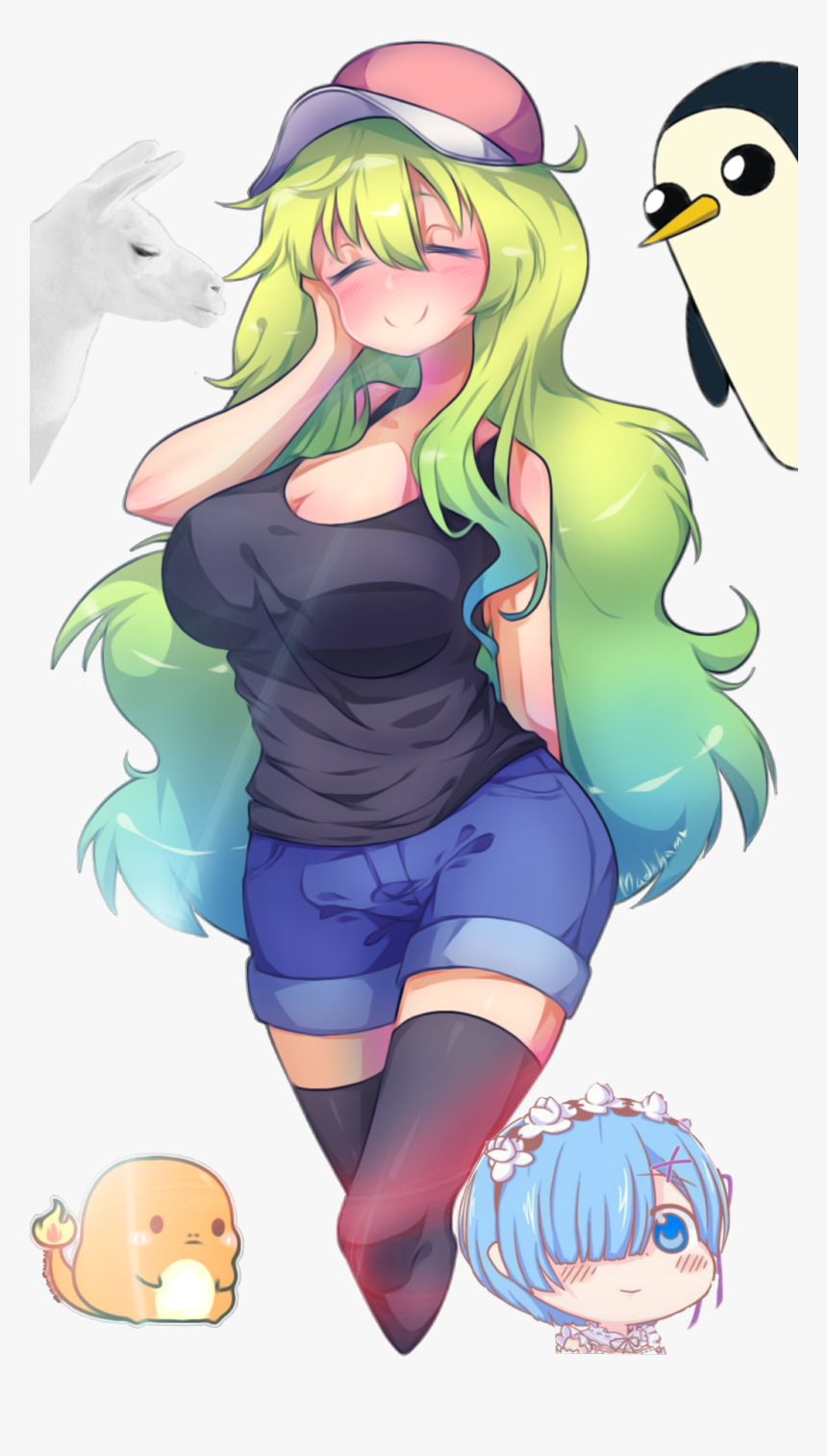 #oppai#lucoa #dragon - Dragon Maid Lucoa Fanart, HD Png Download