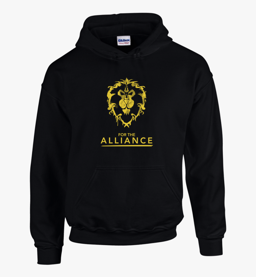 World Of Warcraft Alliance Unisex Hoodie - Gildan 1850 Black, HD Png Download
