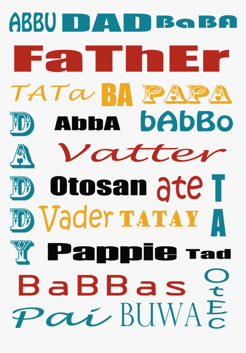 Clip Art Dad In Different Languages - Total Equine, HD Png Download