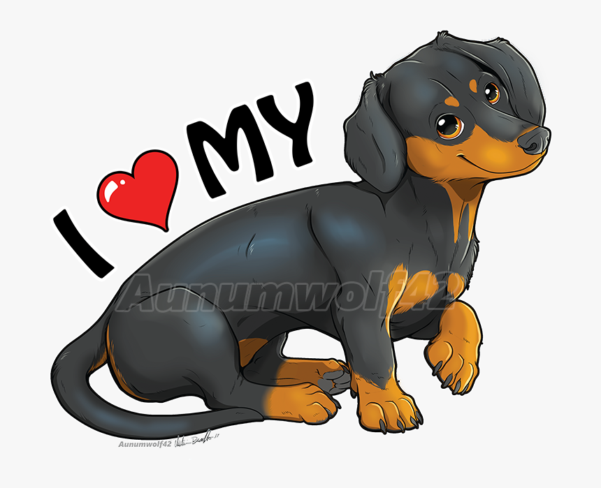 Dachshund Love - Rottweiler, HD Png Download