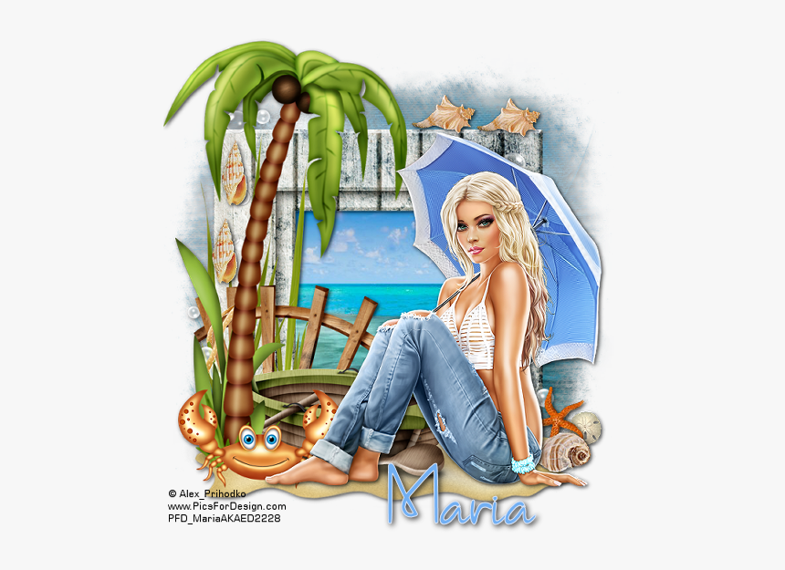 Tropicalbeachbymariame - Illustration, HD Png Download