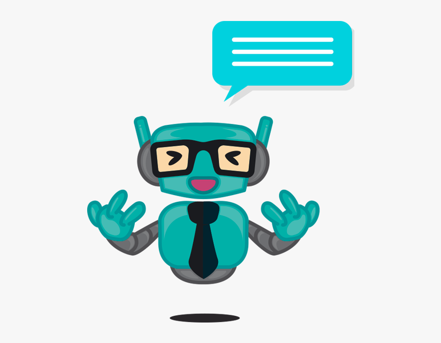 Robô Com Um Balão De Mensagem Sob A Cabeça - Cartoon, HD Png Download