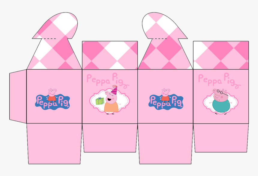 Peppa Pig Cajas Con Cierre En Forma De Corazón Para - Peppa Pig Printable Box, HD Png Download