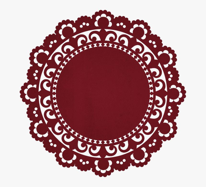 Grandma-s Kitchen Red Doily Graphic Mat Lace Embellishment - Transparent Doily Png, Png Download