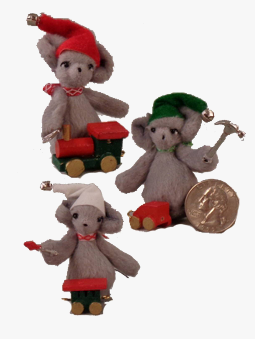 Miniature Artist Teddy Bear Mice Toymaker Christmas - Christmas Elf, HD Png Download