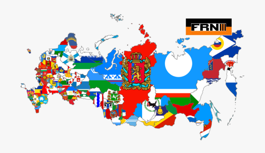 Russia Broken Up Ten Countries - 85 Federal Subjects Of The Russian Federation, HD Png Download