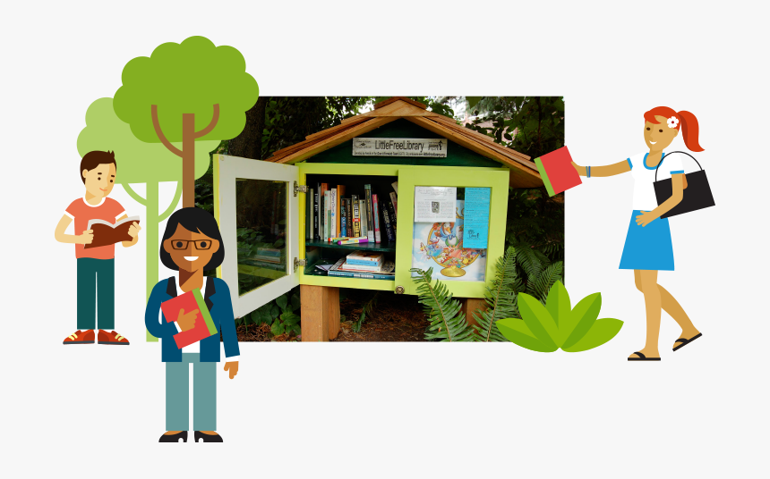 Little Free Library - Cartoon, HD Png Download