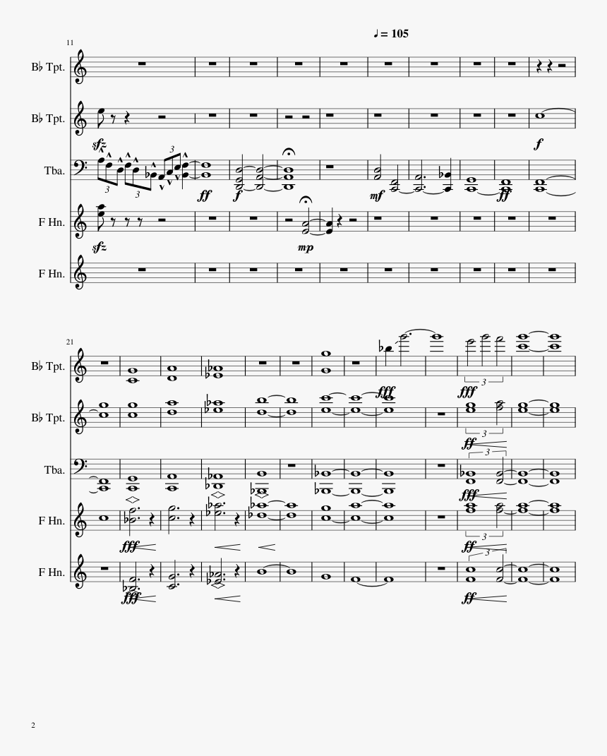 Frog Sheet Music For Trombone, HD Png Download