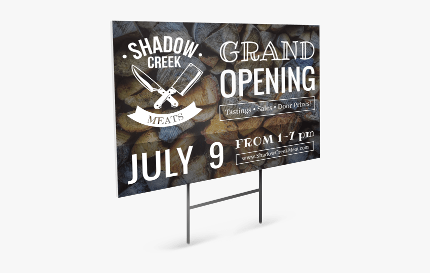 Grand Opening Butcher Yard Sign Template Preview - Billboard, HD Png Download