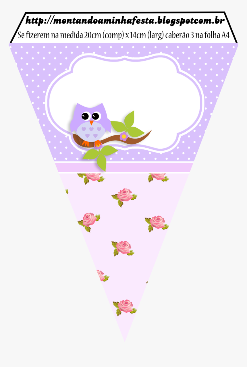 Transparent Shabby Chic Png - Banderines Buhos Para Imprimir, Png Download