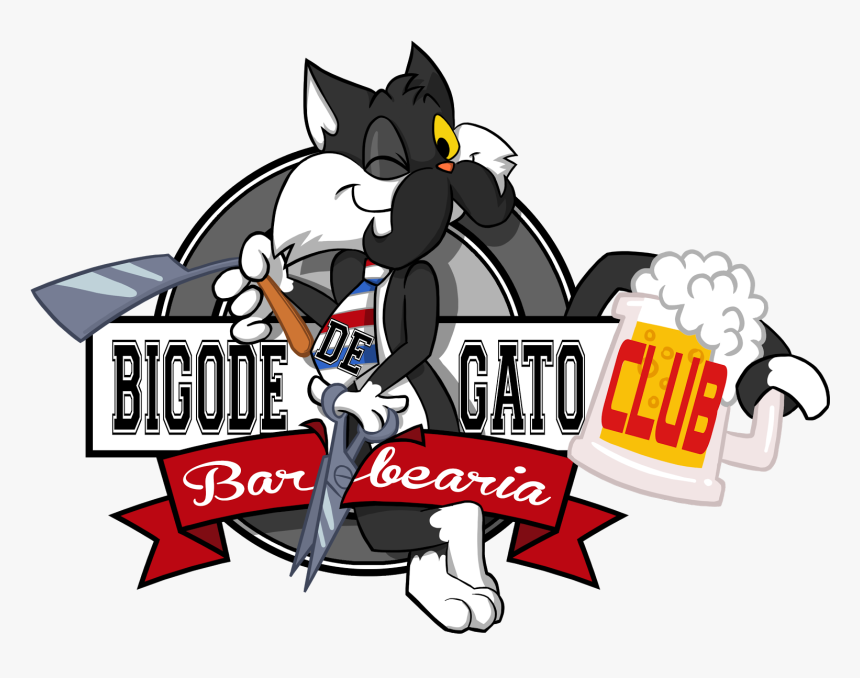 - Barbearia Bigode De Gato , Png Download - Cartoon, Transparent Png