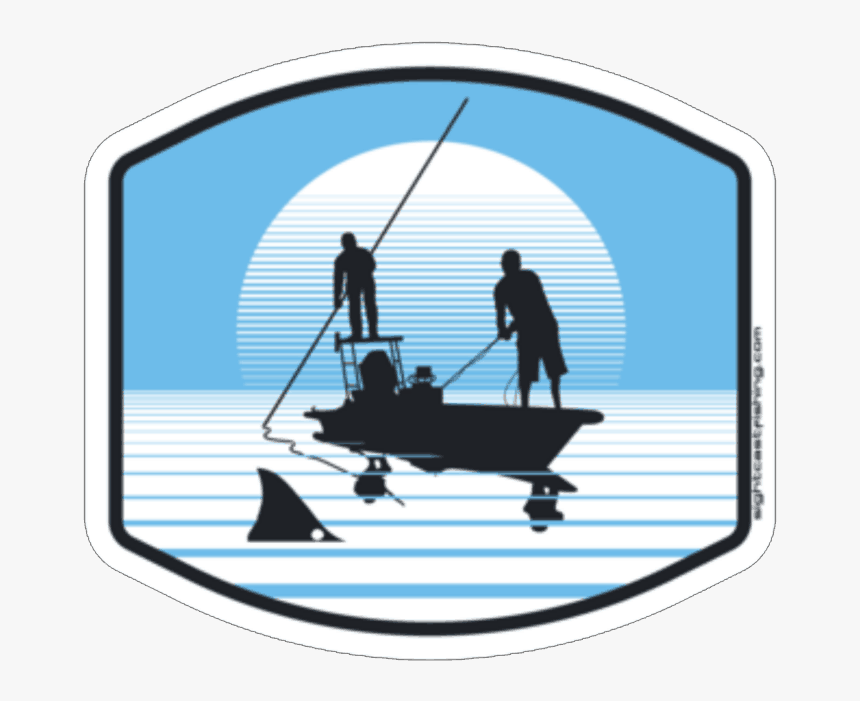Sight Cast Redfish Poling Skiff Fly Fishing Sticker - Fisherman, HD Png Download