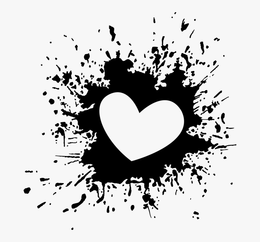 El Blob, Tinta, Corazón - Heart Splash Png, Transparent Png