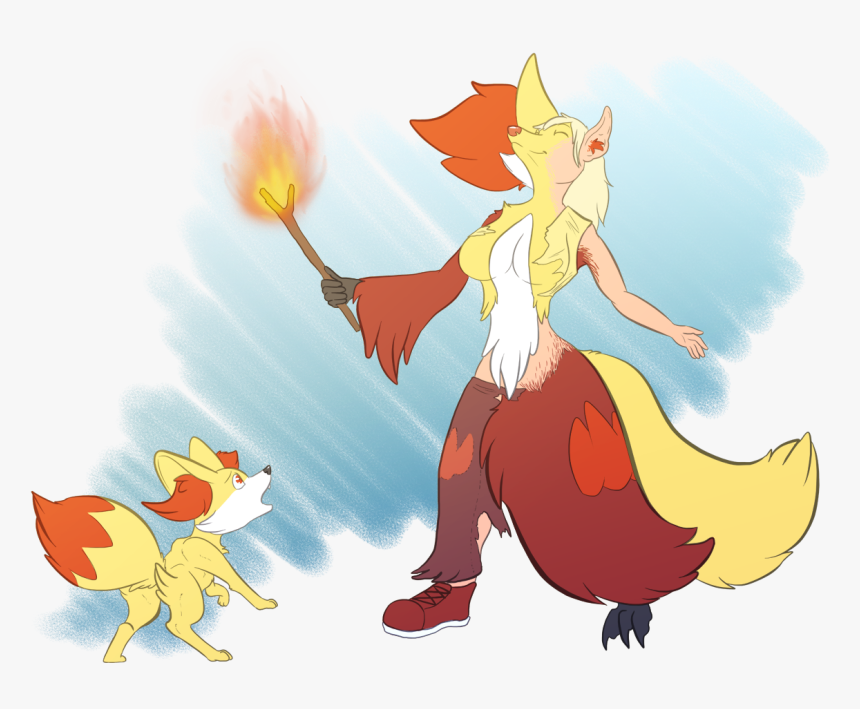 [c] Costume Change - Delphox Transformations, HD Png Download