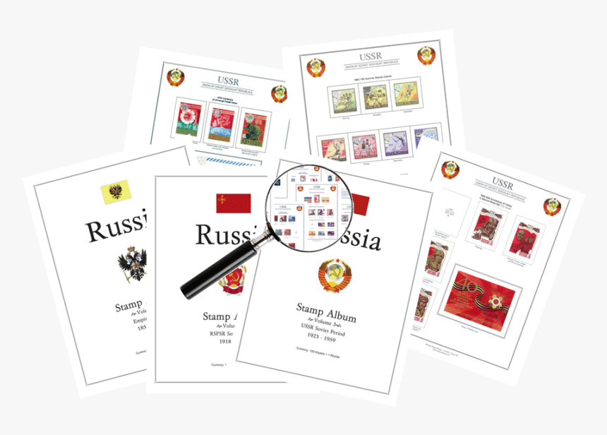 Ruskystamps Russian Stamp Album Page Previews - Graphic Design, HD Png Download