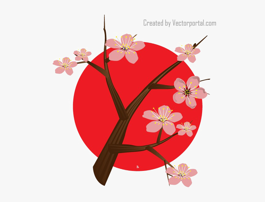 Japanese Designs Png File Japan Cherry Blossom Logo, Transparent Png , Transparent Png Image