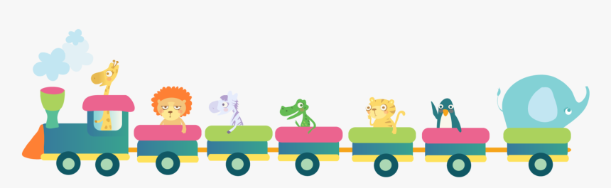Cute Train Png , Png Download - Animal Train Cute Png, Transparent Png