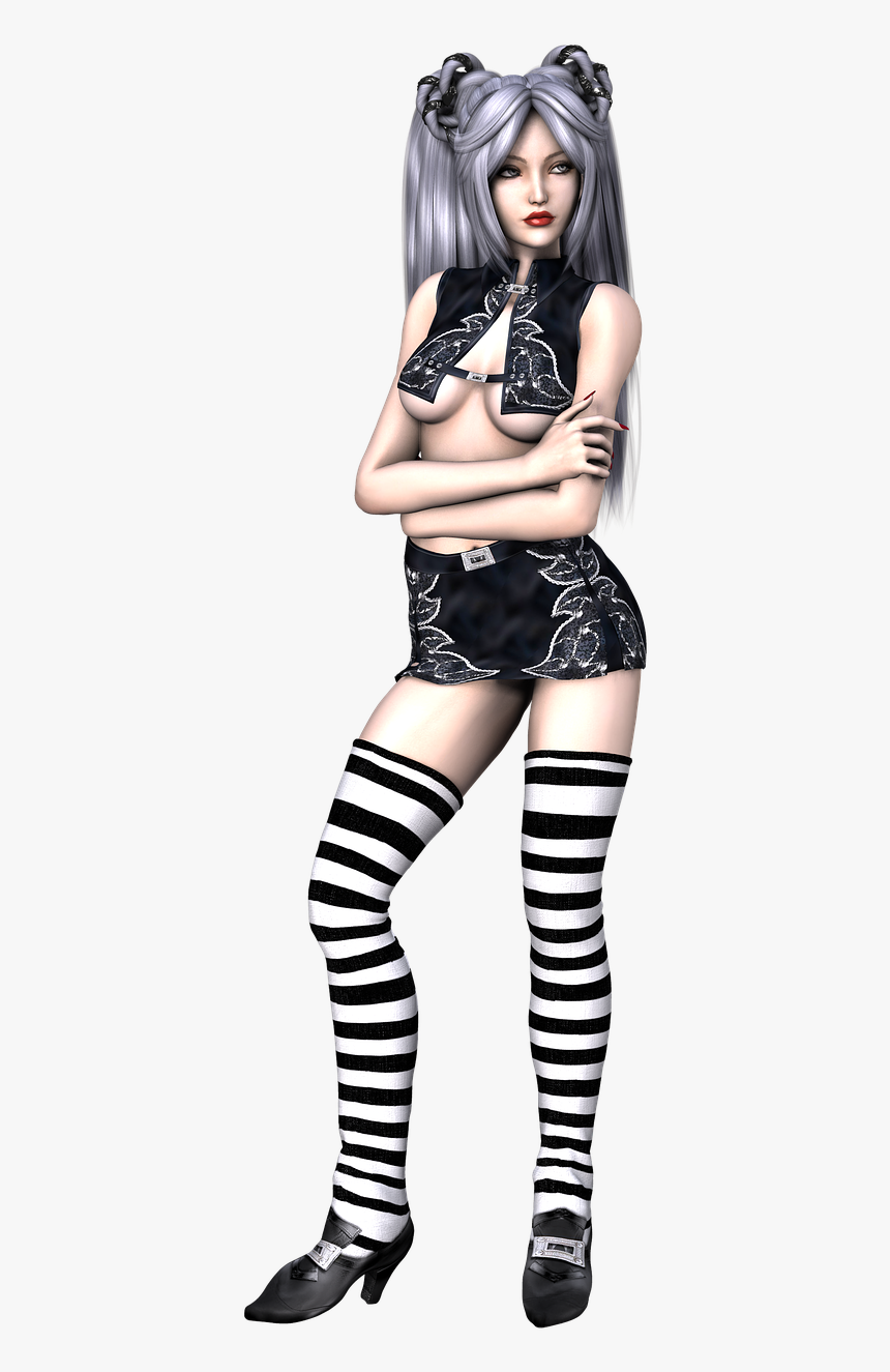 Sexy Gothic Hairstyle, HD Png Download