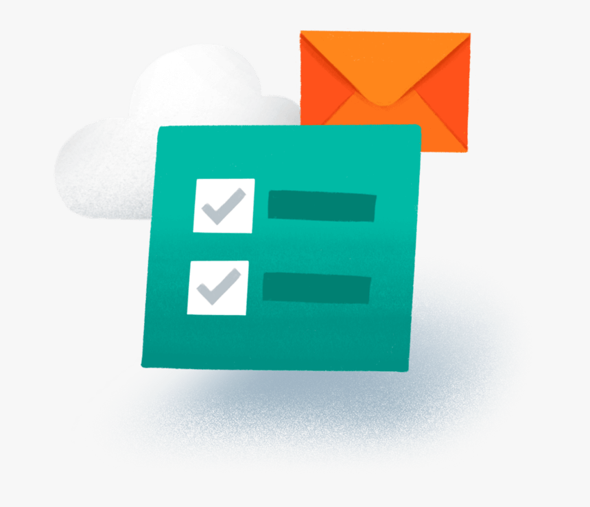 A Checklist, Cloud, And Envelope Icons - Graphic Design, HD Png Download