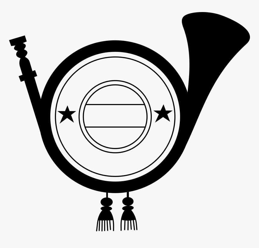 Horn Clipart Black And White - Clip Art, HD Png Download