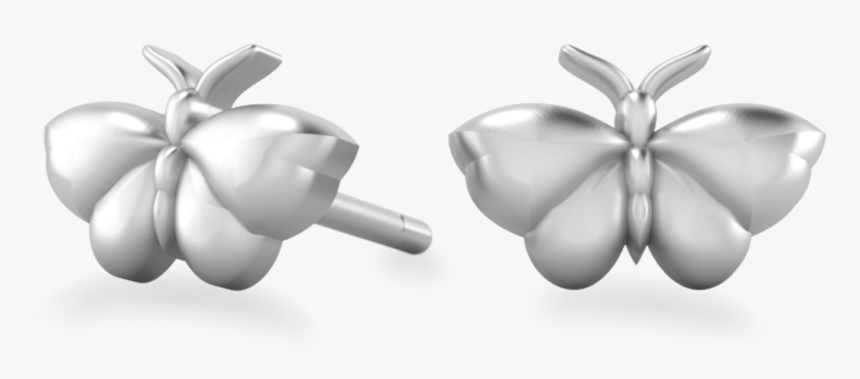 Sculptural Nature Inspired Moth Recycled Gold Post - Earrings, HD Png Download