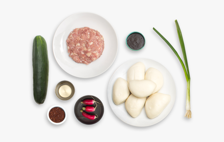 Chicken Steam Buns With French Breakfast Radish & Cucumber - Charcuterie, HD Png Download