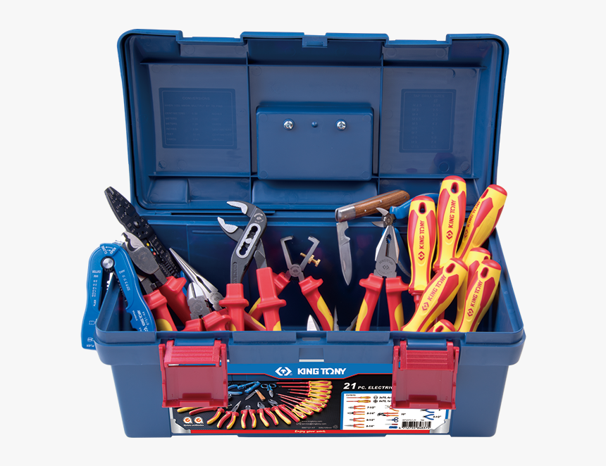 Electrician Tool Box Set King Tony 97121pq - King Tony Electrical Tools, HD Png Download