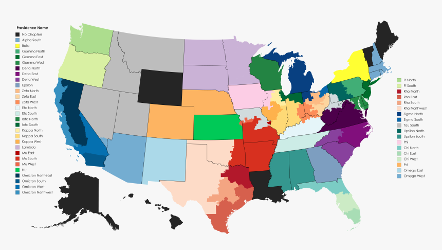 Phi Delta Theta Providence Map Usa Trans - Us States By White Percentage, HD Png Download