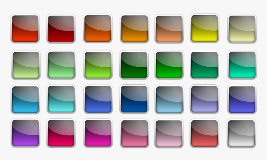 Button, Icon, Square, Colorful, Edge, Shiny - Social Media Calendar Ideas Travel, HD Png Download