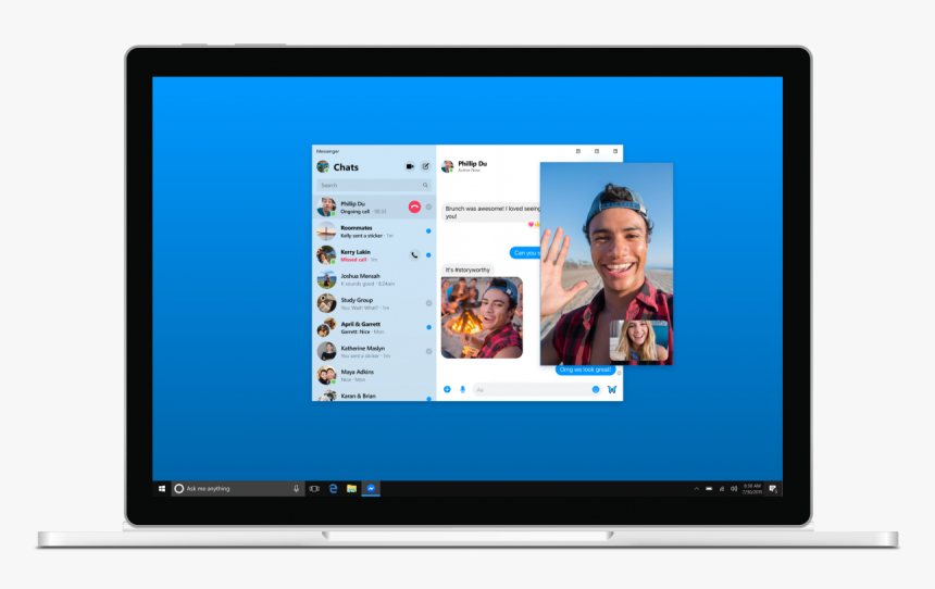 Desktop Version Of Messenger, HD Png Download